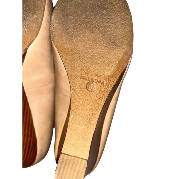 Nine West Wedge Heel Tan Size 9.5M Highway3y EUC - Picture 8 of 8
